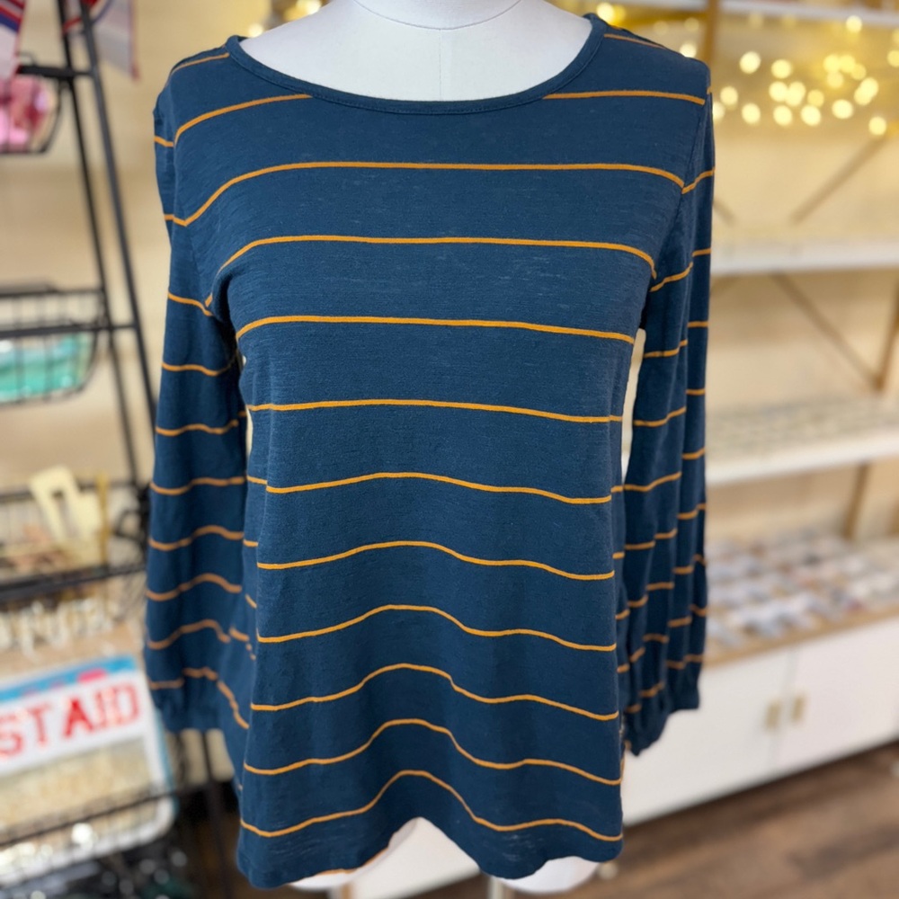 Matilda Jane Blue & Orange Stripe Top